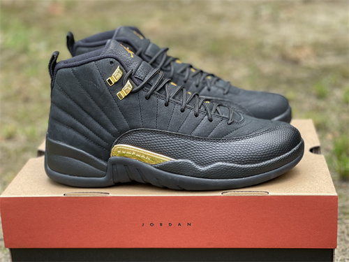 Pure original version_ Air Jordan 12 _Black Taxi_ black gold color scheme_ the item number_ CT8013-071_ full code shipment 40--47.5-610bbd3e